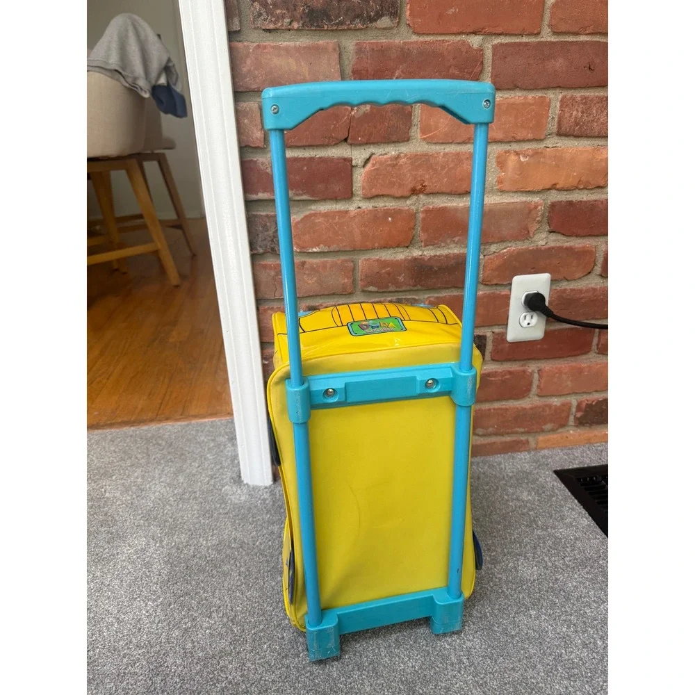 Dora the Explorer Yellow School Bus Rolling Suitcase Kids Travel Bag Luggage